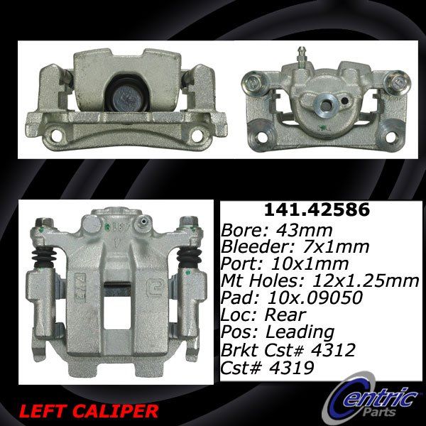 2008-2009 INFINITI EX35 Disc Brake Caliper - Rear Left (Centric)