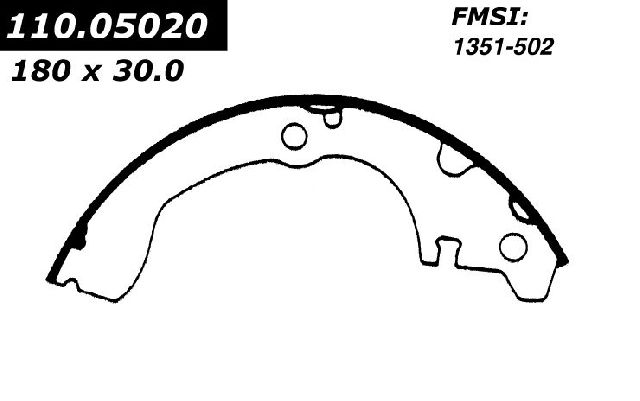 1980-1982 Toyota Tercel Drum Brake Shoe - Rear (Centric)