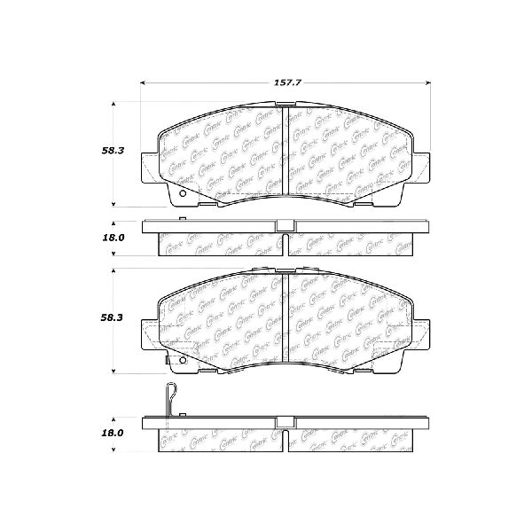 2006-2011 Honda Ridgeline Disc Brake Pad Set - Front (Centric)