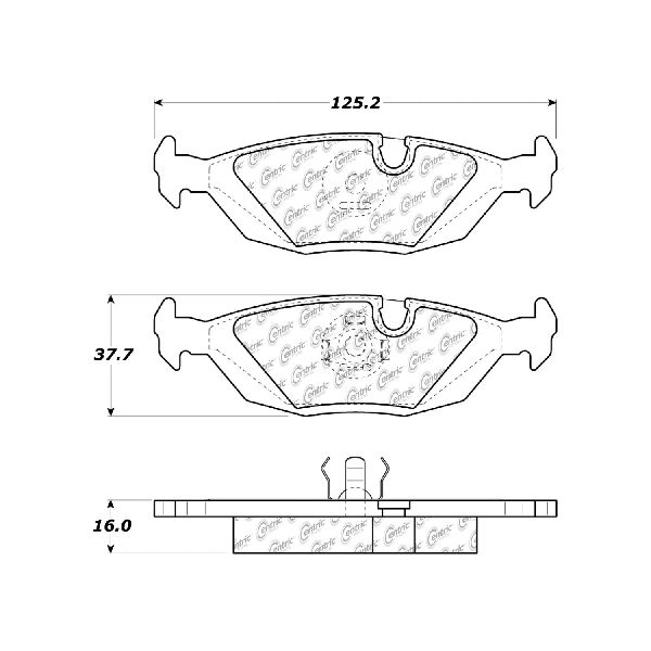 1988 BMW M5 Disc Brake Pad Set - Rear (Centric)