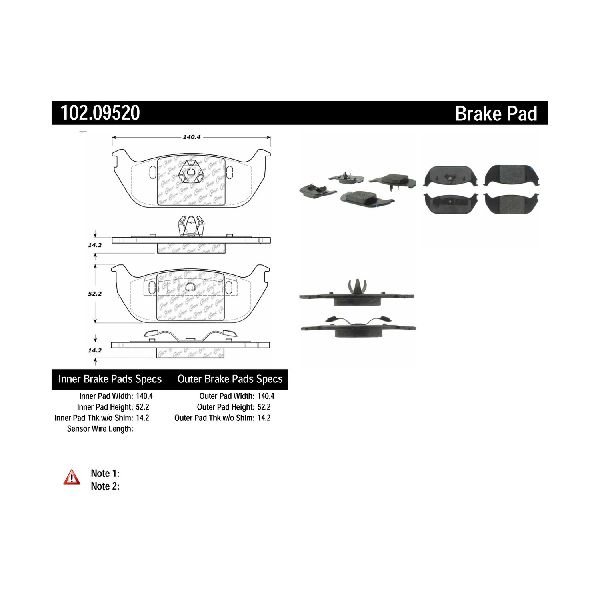 2003-2005 Lincoln Aviator Disc Brake Pad Set - Rear (Centric)