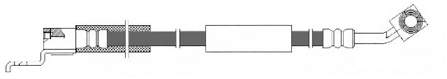 1990-2001 Jeep Cherokee Brake Hydraulic Hose - Front Right (Centric)