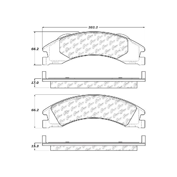 2012-2014 Ford E-250 Disc Brake Pad Set - Rear (Centric)
