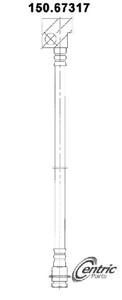 1987-1988 Dodge Dakota Brake Hydraulic Hose - Rear (Centric)