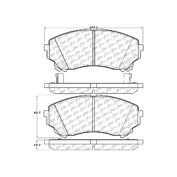 2008-2014 Cadillac CTS Disc Brake Pad Set - Front (Centric)