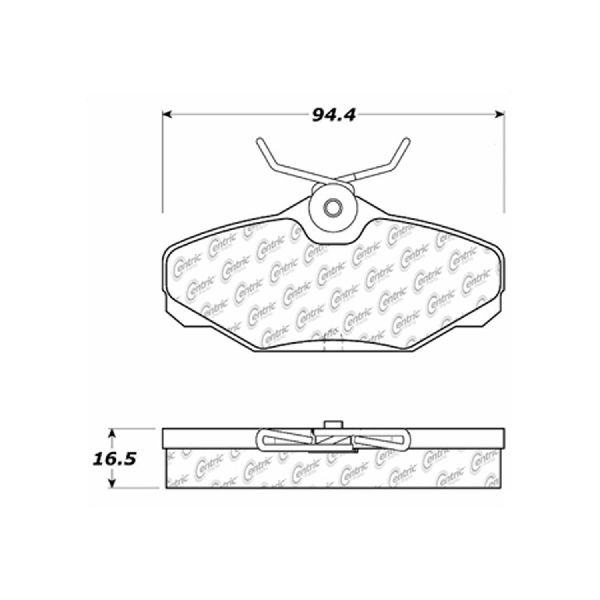 1993-2002 Lincoln Continental Disc Brake Pad Set - Rear (Centric)