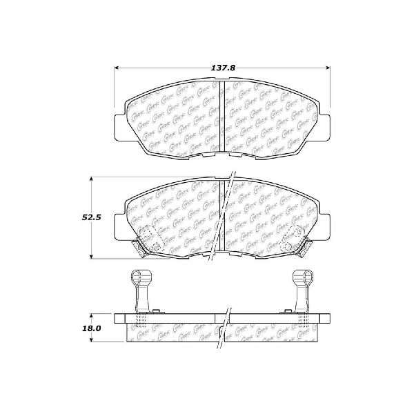 1997-1999 Acura CL Disc Brake Pad Set - Front (Centric)