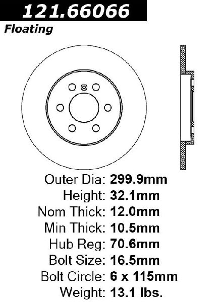 2006 Buick Terraza Disc Brake Rotor - Rear (Centric)