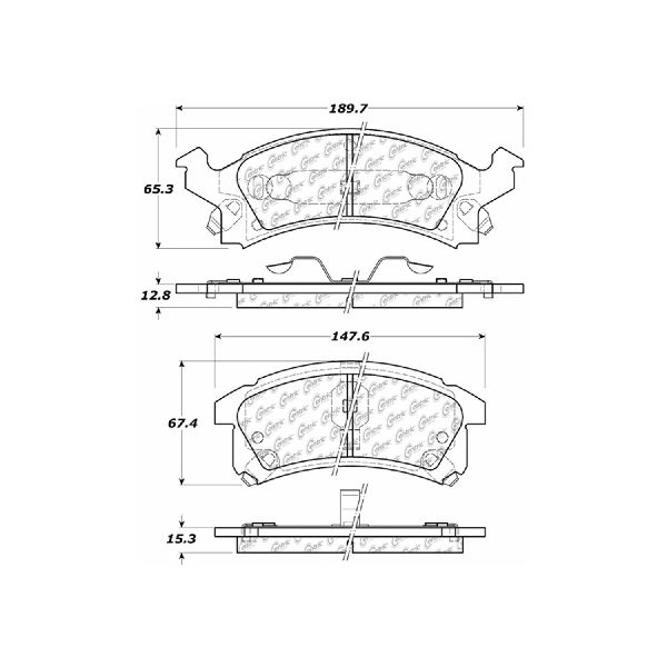 1992-2005 Chevrolet Cavalier Disc Brake Pad Set - Front (Centric)