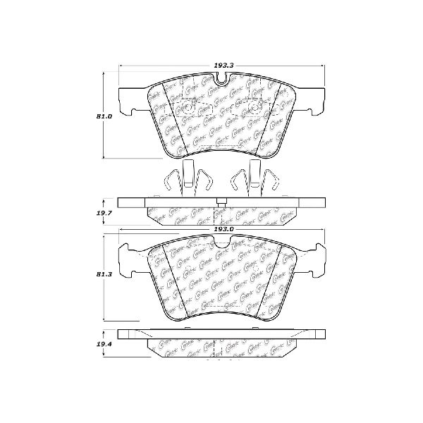 2008-2012 Mercedes-Benz GL550 Disc Brake Pad Set - Front (Centric)