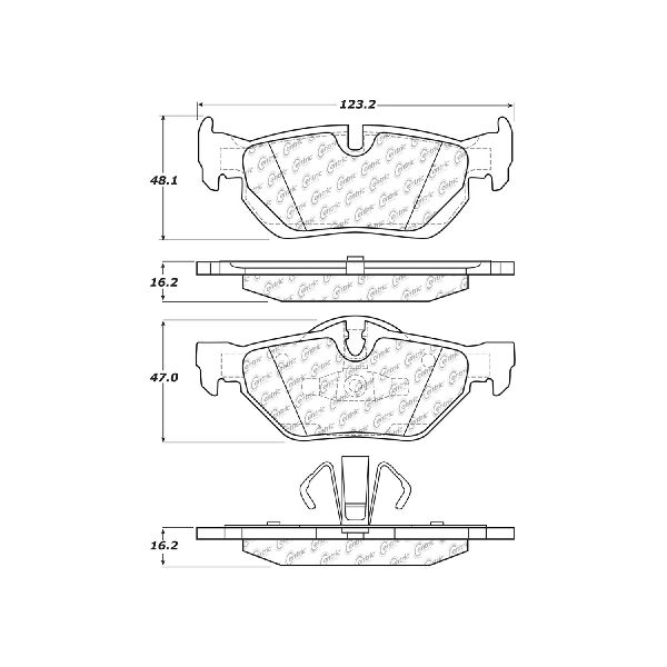 2007-2013 BMW 328i Disc Brake Pad Set - Rear (Centric)