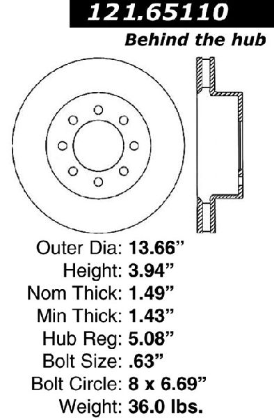 2010-2012 Ford F-450 Super Duty Disc Brake Rotor - Front (Centric)