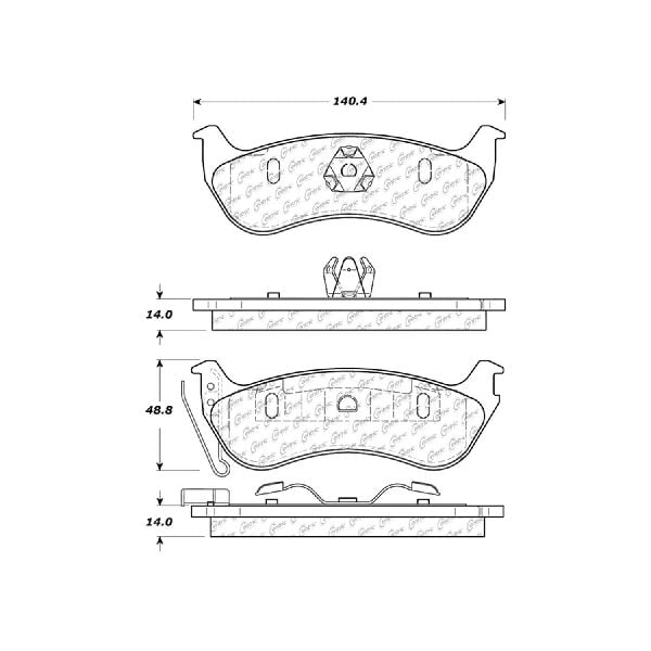 2003-2006 Jeep Wrangler Disc Brake Pad Set - Rear (Centric)