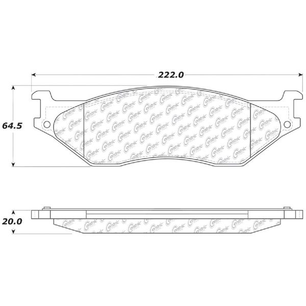 2005-2016 Ford F-550 Super Duty Disc Brake Pad Set - Front or Rear (Centric)