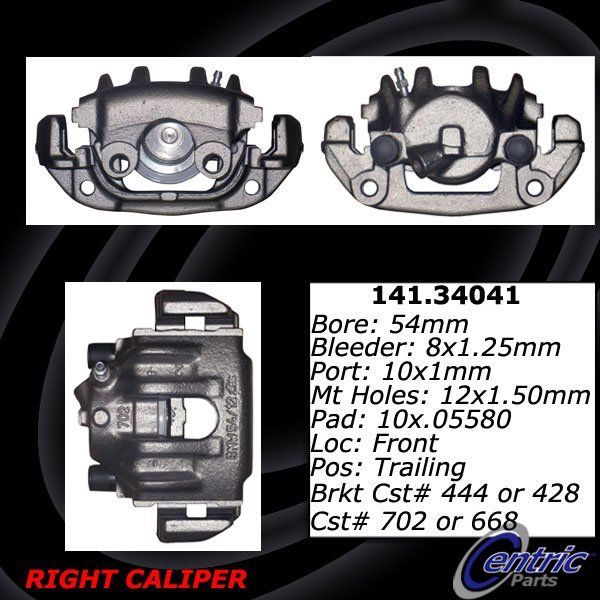 1996-1998 BMW Z3 Disc Brake Caliper - Front Right (Centric)
