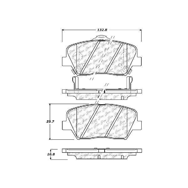 2012-2017 Hyundai Azera Disc Brake Pad Set - Front (Centric)