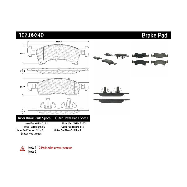 2002-2006 Lincoln Navigator Disc Brake Pad Set - Front (Centric)