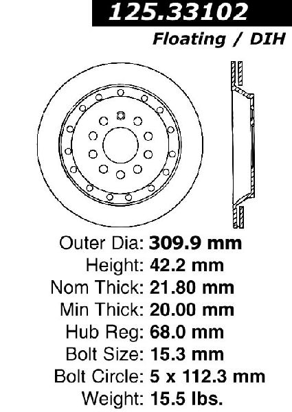 2004-2010 Audi A8 Quattro Disc Brake Rotor - Rear (Centric)