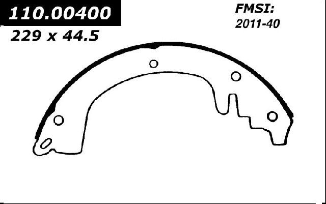 1954-1958 Jeep Willys Drum Brake Shoe - Front or Rear (Centric)