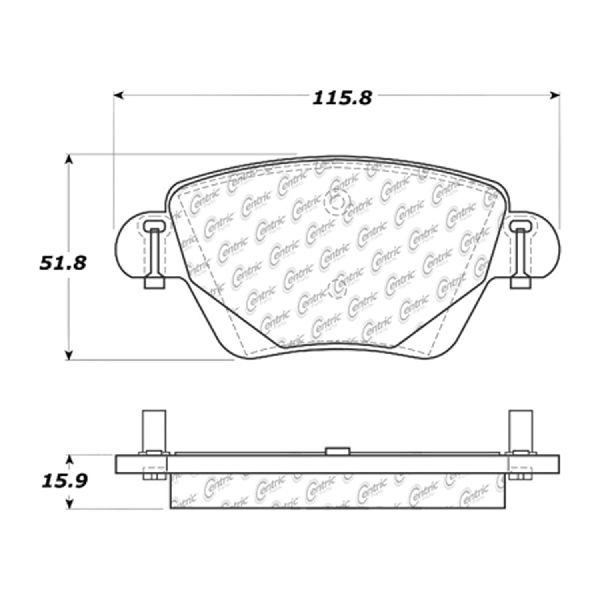 2001-2004 Jaguar X-Type Disc Brake Pad Set - Rear (Centric)