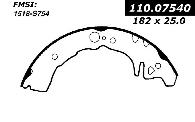 2000-2005 Toyota Echo Drum Brake Shoe - Rear (Centric)