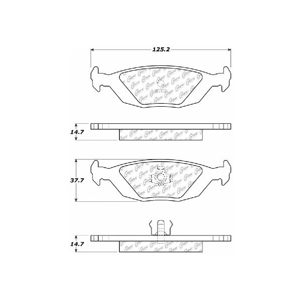 1987-1993 Saab 900 Disc Brake Pad Set - Rear (Centric)
