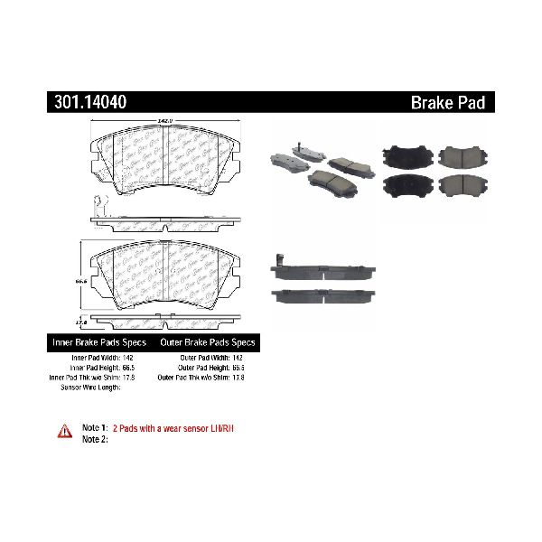 2016 Chevrolet Equinox Disc Brake Pad Set - Front (Centric)