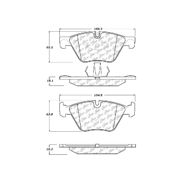 2011-2016 BMW 528i Disc Brake Pad Set - Front (Centric)