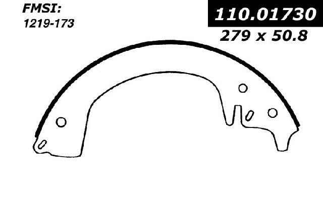1963-1964 Jeep Wagoneer Drum Brake Shoe - Front or Rear (Centric)