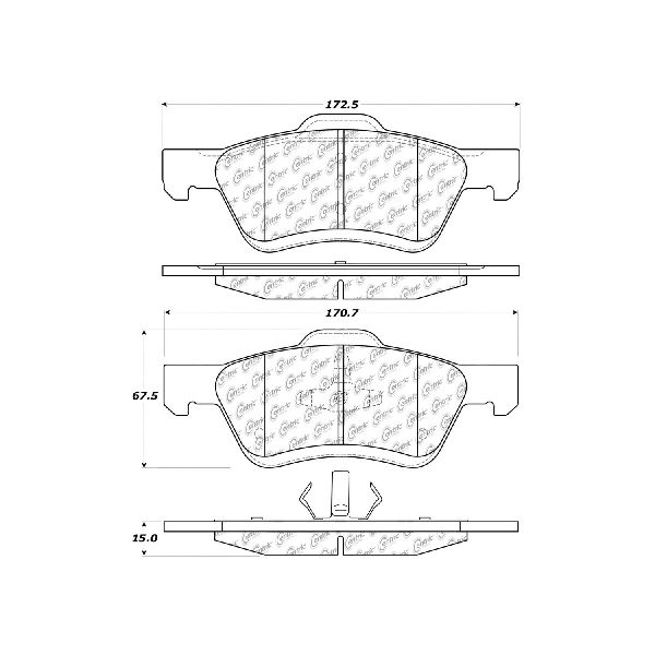 2011 Mazda Tribute Disc Brake Pad Set - Front (Centric)