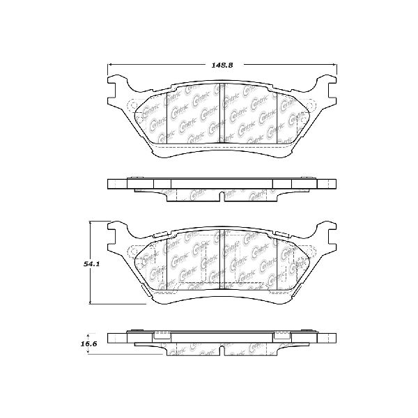 2012-2020 Ford F-150 Disc Brake Pad Set - Rear (Centric)