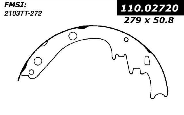1965-1968 Pontiac Grand Prix Drum Brake Shoe - Rear (Centric)