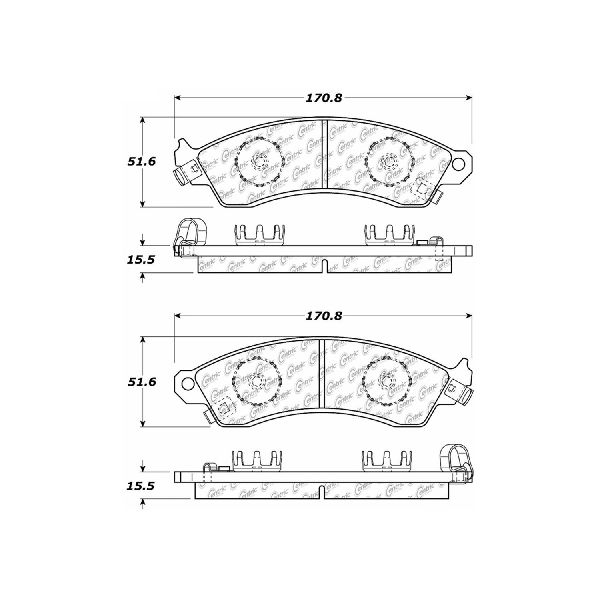 1988-1992 Pontiac Firebird Disc Brake Pad Set - Front (Centric)