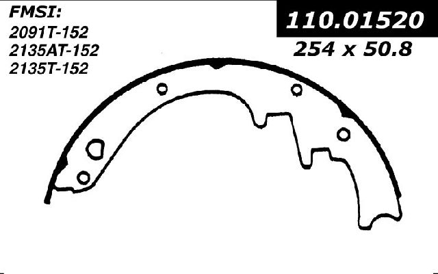 1966-1967 Mercury Villager Drum Brake Shoe - Rear (Centric)