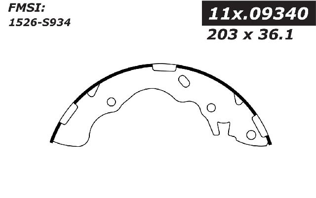 2007-2009 Kia Spectra Drum Brake Shoe - Rear (Centric)