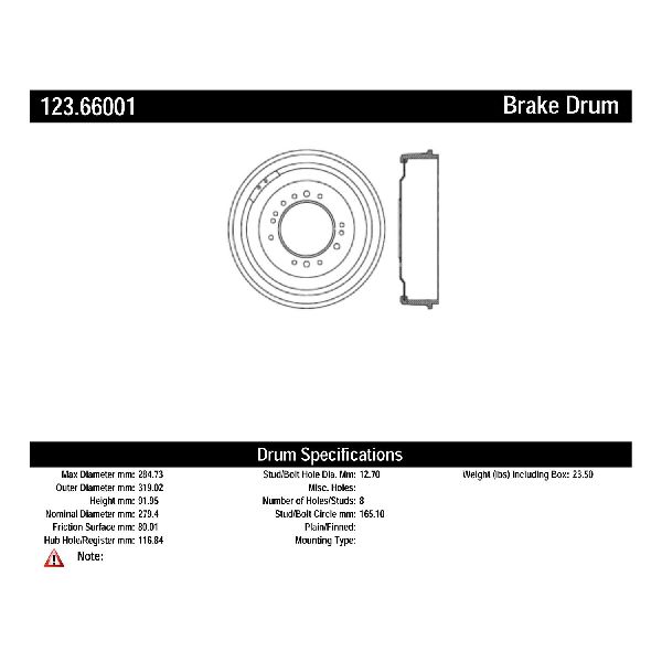 1960-1966 Chevrolet Suburban Brake Drum - Front (Centric)