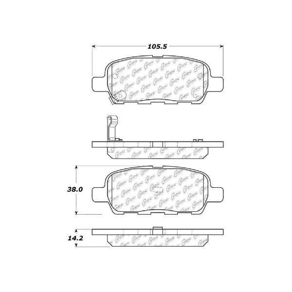 2010-2012 INFINITI EX35 Disc Brake Pad Set - Rear (Centric)