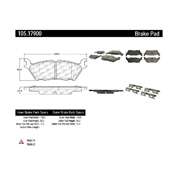 2018-2021 Lincoln Navigator Disc Brake Pad Set - Rear (Centric)