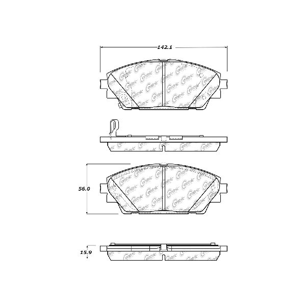 2014-2018 Mazda 3 Disc Brake Pad Set - Front (Centric)