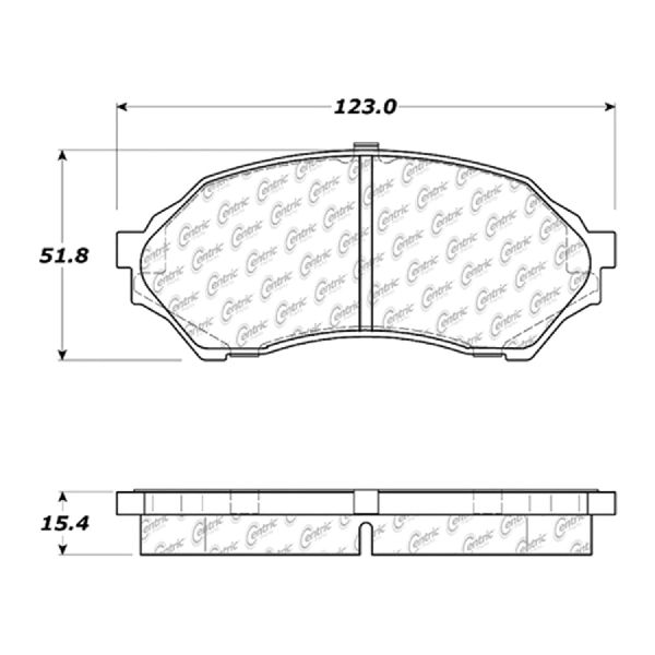 1999-2001 Mazda Protege Disc Brake Pad Set - Front (Centric)