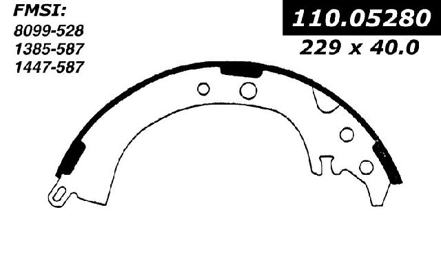 1999-2003 Toyota Solara Drum Brake Shoe - Rear (Centric)
