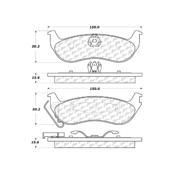 2003-2011 Lincoln Town Car Disc Brake Pad Set - Rear (Centric)