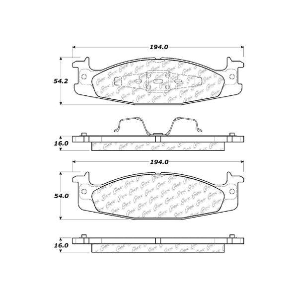 2003 Ford E-150 Disc Brake Pad Set - Front (Centric)