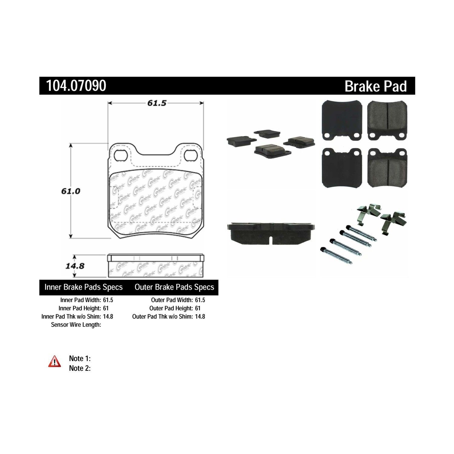 1998, 1997 Saab 900 Disc Brake Pad Set