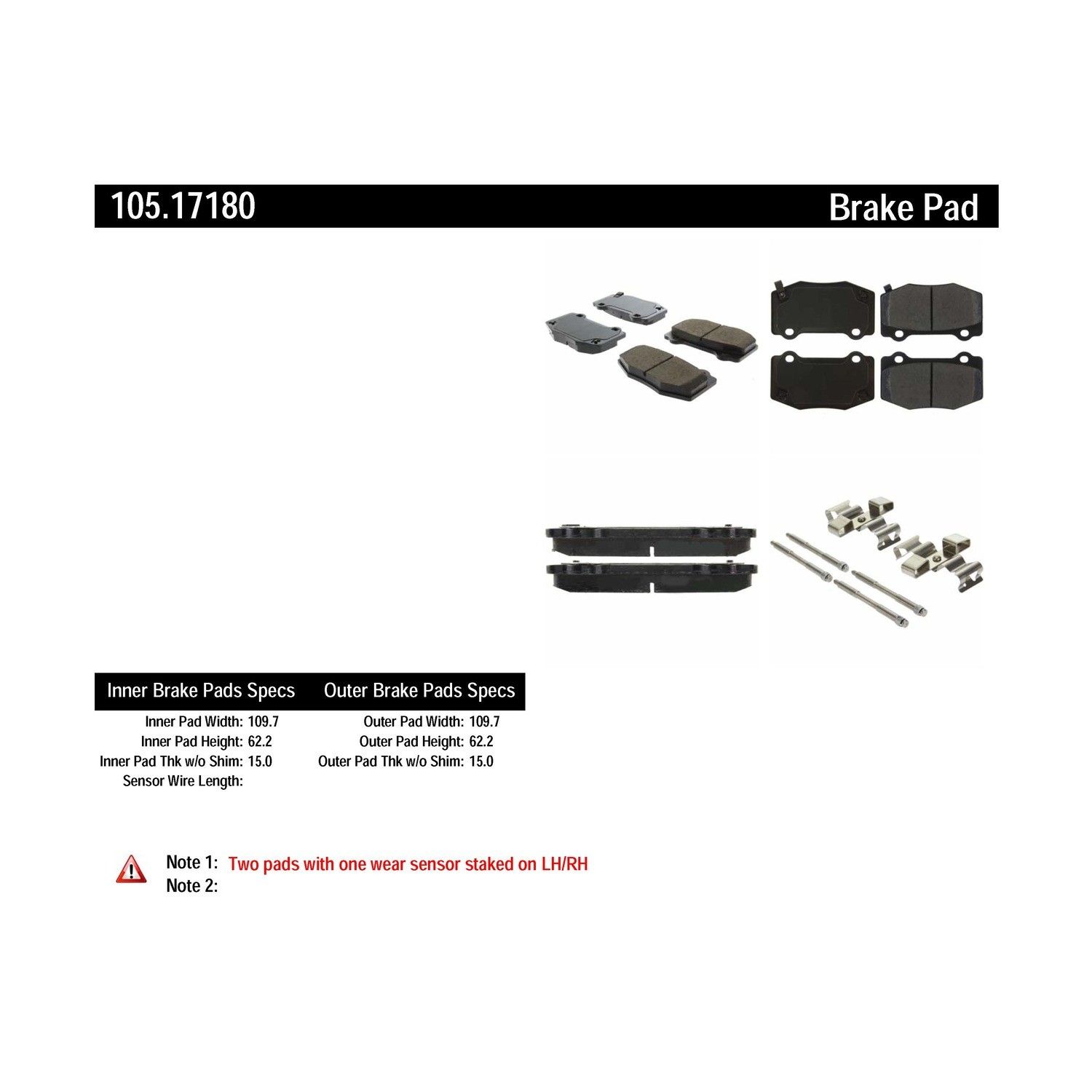 2019, 2018, 2017, 2016 Cadillac ATS Disc Brake Pad Set