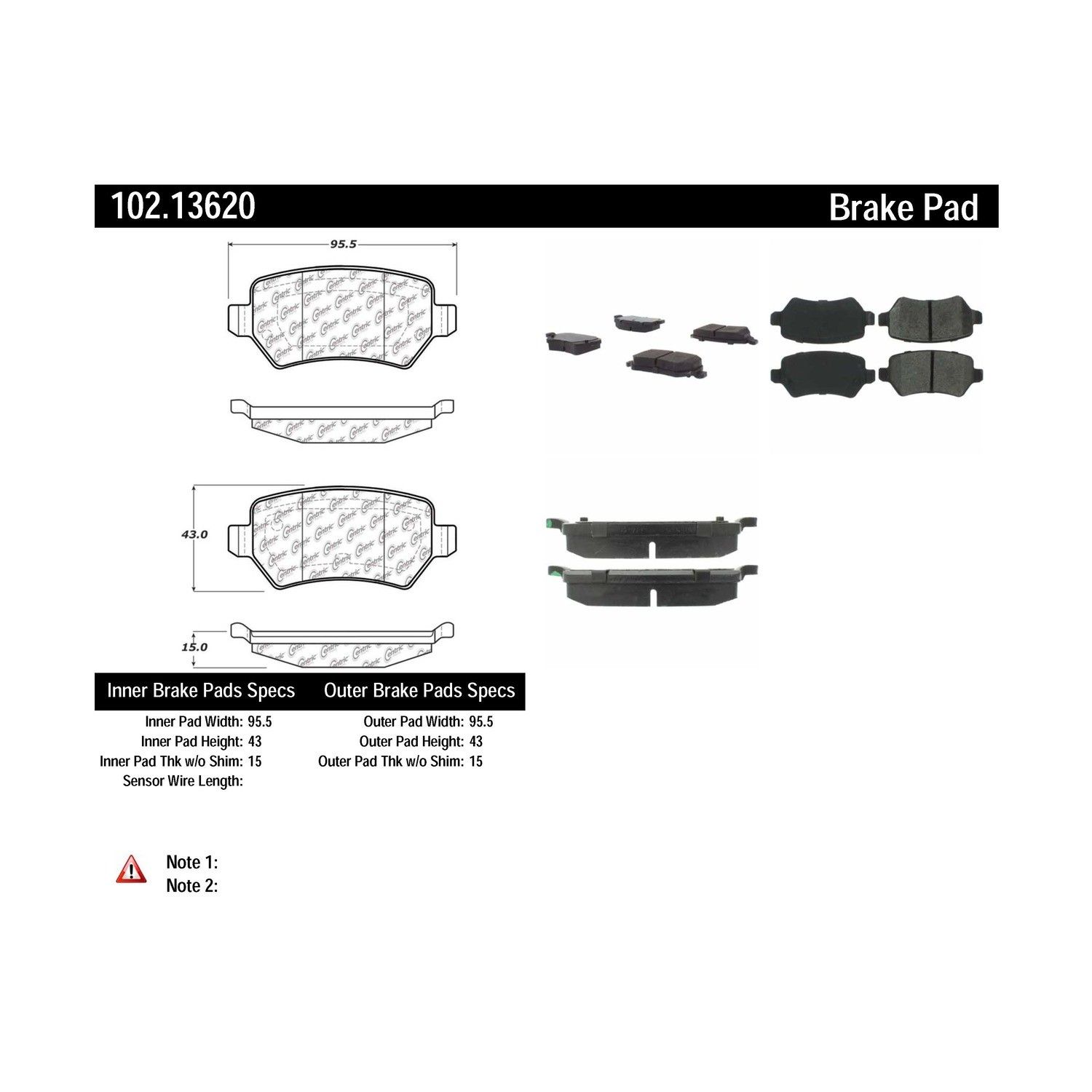 2009, 2008 Saturn Astra Disc Brake Pad Set