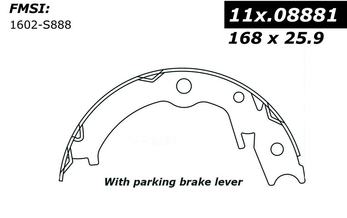 2010, 2009, 2008, 2007, 2006, 2005, 2004 Chevrolet Optra Parking Brake Shoe