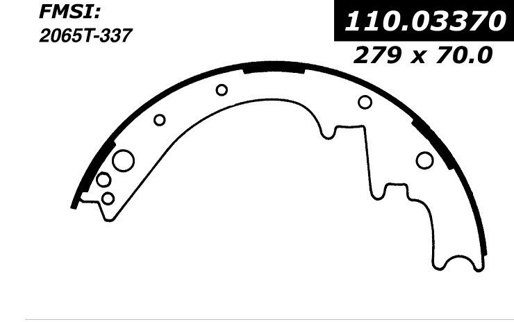 1972, 1971, 1970, 1969, 1968, 1967, 1966, 1965 Dodge Monaco Yorker Drum Brake Shoe