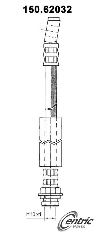 1991, 1990, 1989, 1988, 1987, 1986, 1985, 1984, 1983, 1982 Chevrolet Cavalier Brake Hydraulic Hose