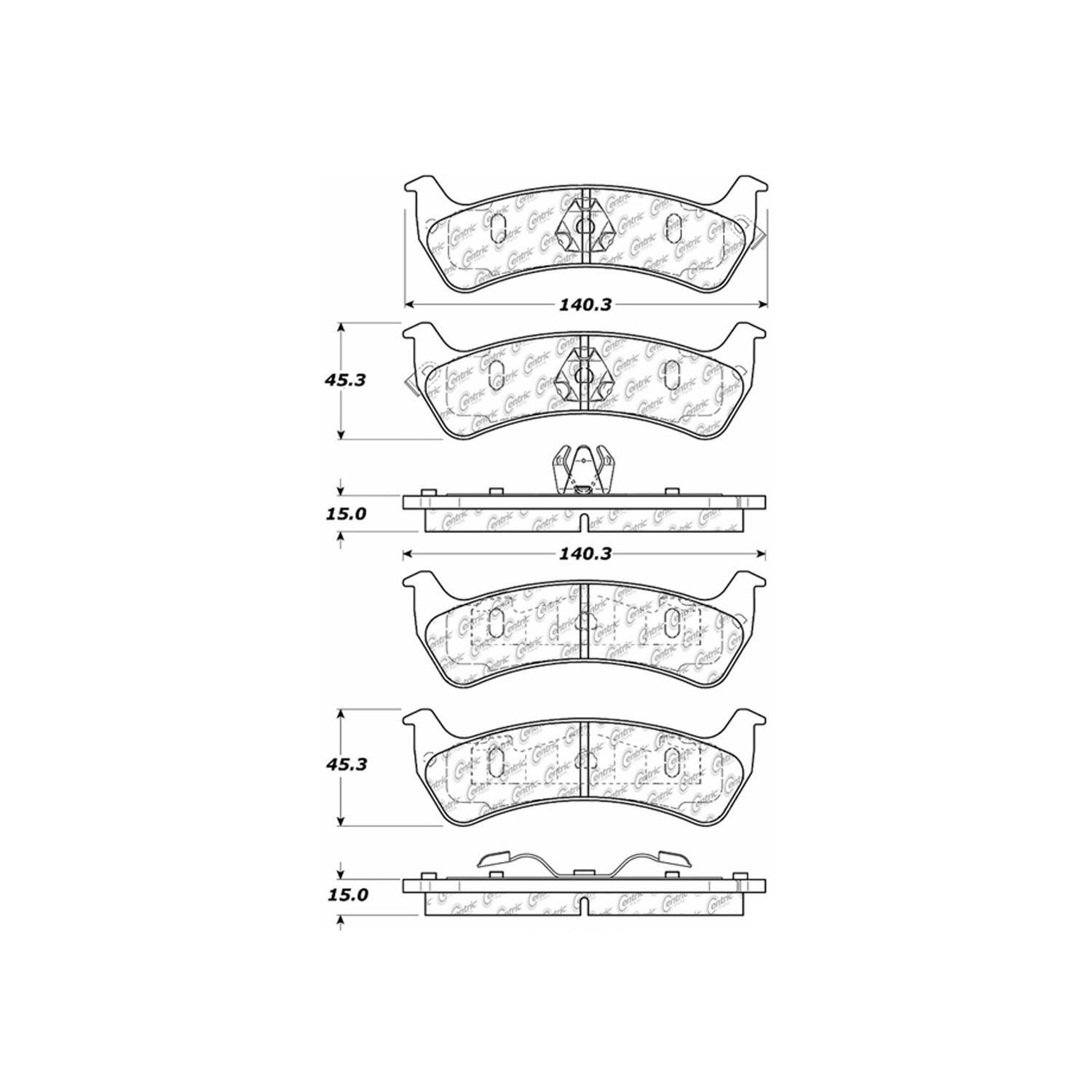 2003, 2002, 2001 Ford Explorer Sport Cherokee Disc Brake Pad Set